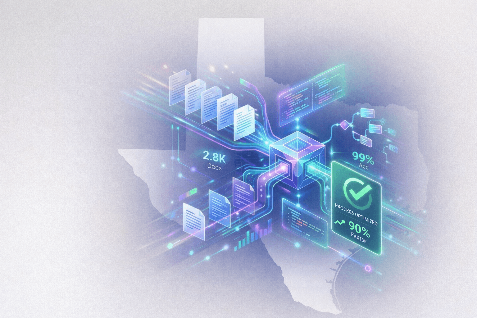 Government data analytics dashboard showing intelligent search results and real-time data visualization
